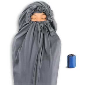 Litume Thermolite All Season Sleeping Bag Liner Add Up to 22°F / 12°C, Mummy Sleeping Sack for Backpacking, Camping, Traveling, for Cold Weather Winter, Sleep Sack with Drawstring Hood E626 in Saudi Arabia
