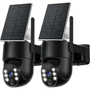 2K Security Camera System, 5GHz&2.4GHz WiFi Solar Wireless Cameras for Home Security, Wire-free Installation, AI Detection, Two-way Audio, Mobile alerts, SD/Cloud Storage, Color Night Vision, 4 Packs in Kuwait