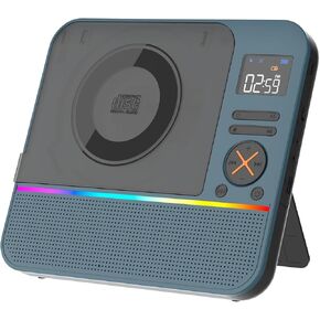 CD Player Portable, MONODEAL HiFi Stereo Portable CD Player with Bluetooth | Desktop Player Bluetooth for Home with Remote Control, RGB Light, Supports USB/AUX/Sleep Timer in Kuwait