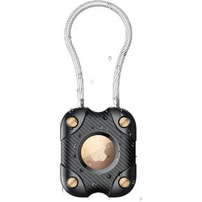 for Airtag (1st & 2nd Gen) Holder with Wire Cable 4 Pack, Secure Lock Airtag Keychain,IPX7 Waterproof,360°Hard Protective Air Tag Case Holder for Key Chain,Key Ring,Car,Luggage in Saudi Arabia