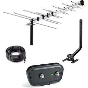 CeKay TV Antenna Amplifier Signal Booster, HDTV Preamplifier, Digital VHF UHF Amplifier, with 4G LTE Filter in Kuwait