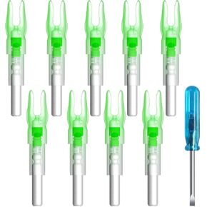 9PCS S Lighted Nocks for Arrows with .244 Inside Diameter Automatic Compound Bow Arrow Nocks for Hunting Shooting in Saudi Arabia