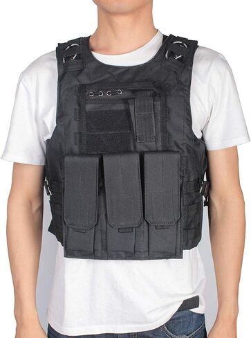 Adjustable Airsoft Vest - Lightweight Oxford Cloth Training Vest for Outdoor Safety Protection and Hunting in Kuwait