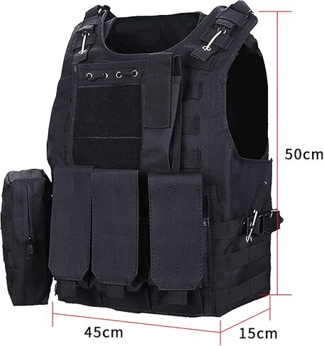 Adjustable Airsoft Vest - Lightweight Oxford Cloth Training Vest for Outdoor Safety Protection and Hunting in Kuwait