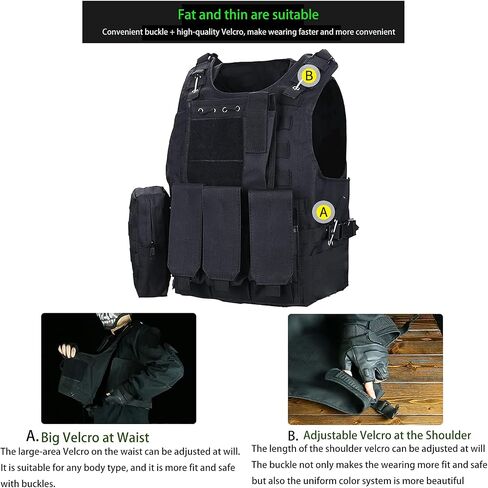 Adjustable Airsoft Vest - Lightweight Oxford Cloth Training Vest for Outdoor Safety Protection and Hunting in Kuwait