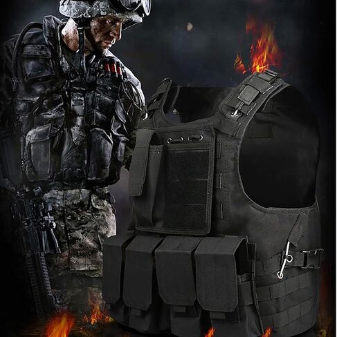 Adjustable Airsoft Vest - Lightweight Oxford Cloth Training Vest for Outdoor Safety Protection and Hunting in Kuwait