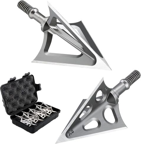 8-pcs Hunting Broadheads 125-Grain and 100-Grain Arrowhead | Suitable for Carbon Arrow and Crossbow Bolts in Saudi Arabia
