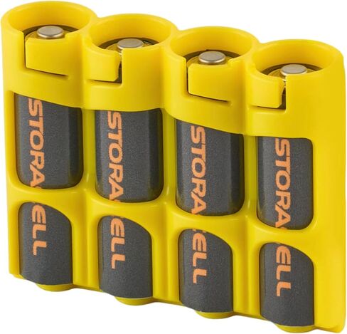 AA Battery Storage Caddy by Storacell (2 Pack), Black, Holds 4 Batteries (Not included) in Saudi Arabia