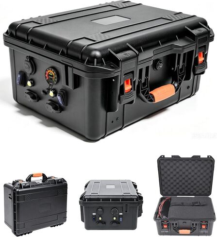 Smart Battery Box - Compatible with Group 24 Batteries and 12V 100Ah LiFePO₄ Batteries, Multiple Power Ports for Trolling Motor, Boat, RV, Camping (Battery Not Included) in Saudi Arabia