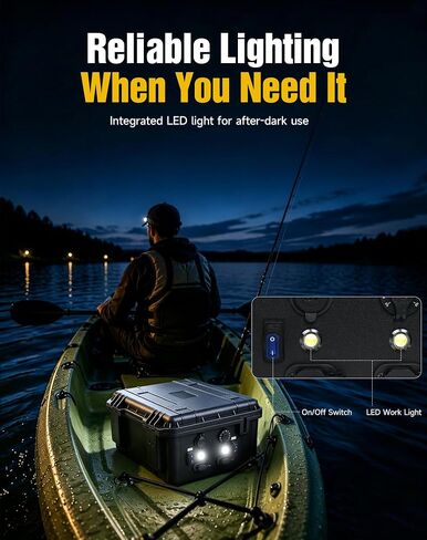 Smart Battery Box - Compatible with Group 24 Batteries and 12V 100Ah LiFePO₄ Batteries, Multiple Power Ports for Trolling Motor, Boat, RV, Camping (Battery Not Included) in Saudi Arabia