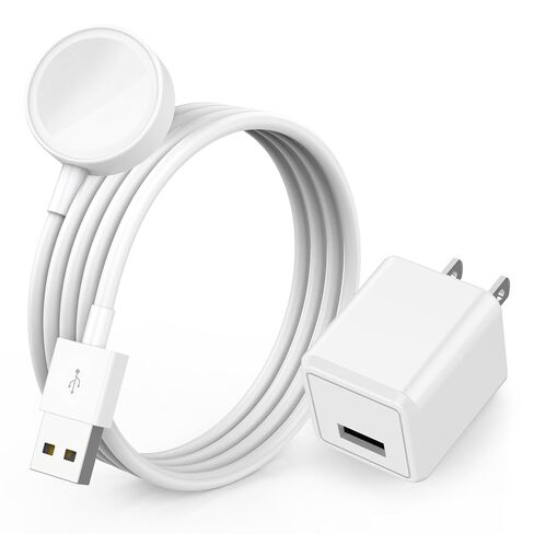 Watch Charger for Apple Watch Charger, Long 6.6FT iWatch Portable Wireless Fast Charging Cable Cord with USB Wall Charge Plug Adapter Block Compatible with Apple Watch Series 10/9/8/7/SE/6/5/4/3/2 in Saudi Arabia