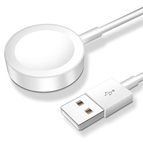 2026 كابل شحن مغناطيسي سريع مطور لشاحن ساعة Apple | شاحن لاسلكي ثنائي الشريحة متوافق مع ساعات Apple Watch Series Ultra/SE/11/10/9/8/7/6/5/4/3/2، أسود، 3.3 قدم in Kuwait
