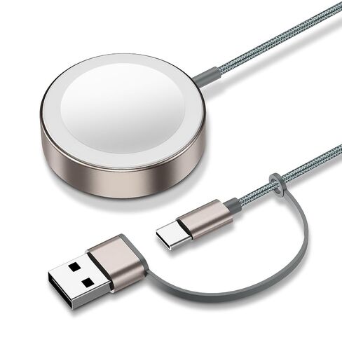 2026 Upgraded Magnetic Fast Charging Cable for Apple Watch Charger | Dual-Chip Wireless Charger Compatible with Apple Watch Series Ultra/SE/11/10/9/8/7/6/5/4/3/2,Black,3.3FT in Kuwait