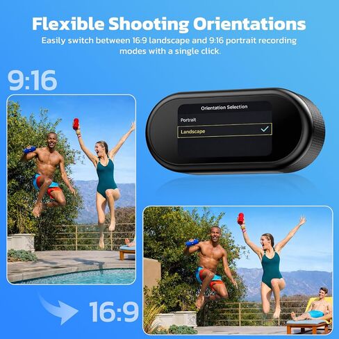 4K Mini Body Camera with 64GB Card, Thumb Action Camera with WiFi, 1.47" HD Screen & Magnetic Mount, Wearable POV Camera for Pet Bike Motorcycle Sports Vlogging in Saudi Arabia
