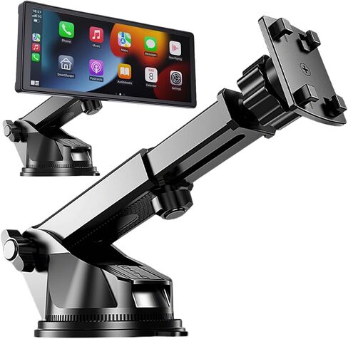 Extended CarPlay Mount, 360° Flexible Windshield Dashboard Suction Cup Bracket Replacement for 7 inch 9 inch 10 inch 11 inch 12 inch Carplay Screen Android Auto Mount Car Baby Camera Monitor in Saudi Arabia