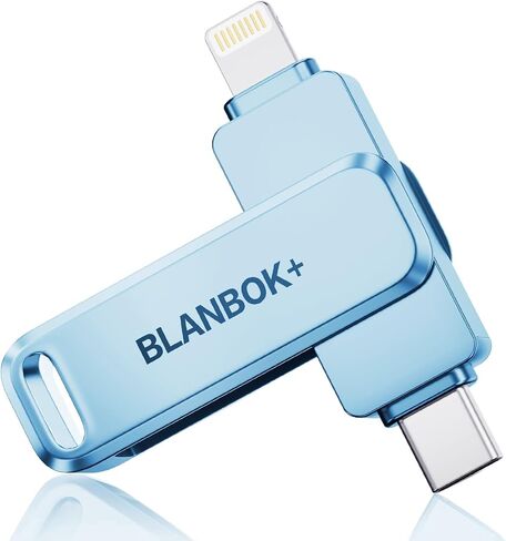 MFi Certified 256GB iPhone Photo Stick, High-Speed USB Flash Drive Memory Storage for Video Backup, Compatible for iPhone/iPad/Android/PC (Silver) in Saudi Arabia