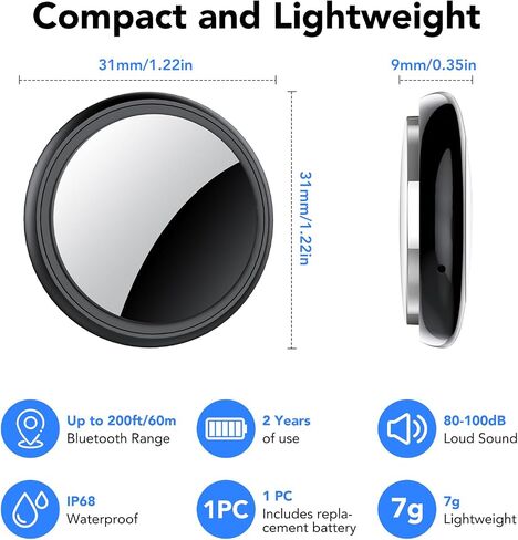 Air Tracker Tags-4 Pack for Apple Find My (iOS Only), Bluetooth Tracker Tags for Keys Wallet Luggage Backpack, Smart Tag for iPhone iPad, 100dB Alerts, 2-Year Battery, IP68 Waterproof, with Holder in Saudi Arabia