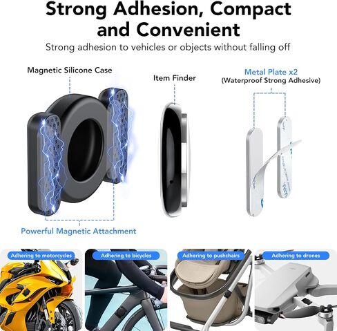 Air Tracker Tags-4 Pack for Apple Find My (iOS Only), Bluetooth Tracker Tags for Keys Wallet Luggage Backpack, Smart Tag for iPhone iPad, 100dB Alerts, 2-Year Battery, IP68 Waterproof, with Holder in Saudi Arabia