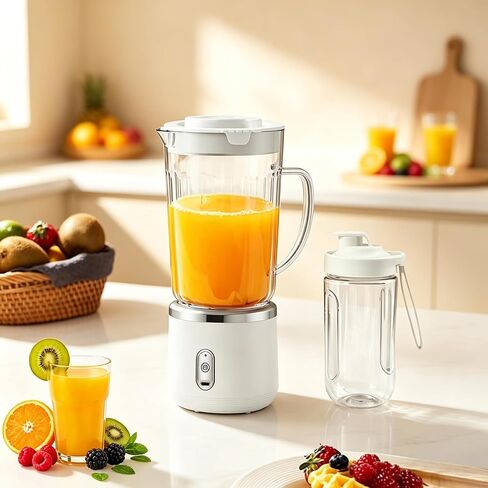 Portable Blender for Smoothies and Shakes with 27oz Travel Cups, Personal Cordless Electric Juicer with High-Speed Motor, USB-C Rechargeable Mini Blender for Gym, Office, Camping & Outdoor in Saudi Arabia