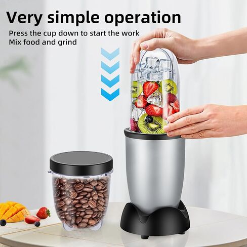 Panana Personal Drink Mixer Blender, Portable Blender for-Smoothies 18 Oz, Shakes, Food Prep, and Frozen Blending, Includes Blending Blade, Drink Lids and Extra 2 Cups in Saudi Arabia