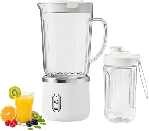 25oz Smoothie Blender, 300W Personal Blender, White | 1 Portable Cup, Single Serve, For Juices, Baby Food, Frozen Drink, For Shakes and Smoothies in Kuwait