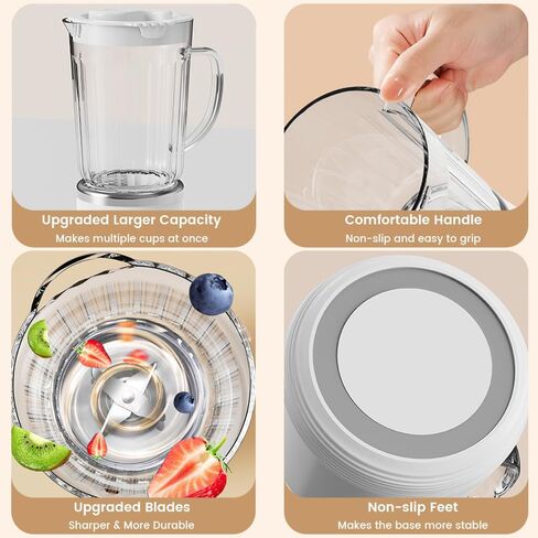 25oz Smoothie Blender, 300W Personal Blender, White | 1 Portable Cup, Single Serve, For Juices, Baby Food, Frozen Drink, For Shakes and Smoothies in Kuwait