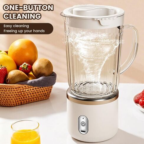 25oz Smoothie Blender, 300W Personal Blender, White | 1 Portable Cup, Single Serve, For Juices, Baby Food, Frozen Drink, For Shakes and Smoothies in Kuwait