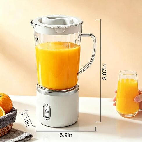 25oz Smoothie Blender, 300W Personal Blender, White | 1 Portable Cup, Single Serve, For Juices, Baby Food, Frozen Drink, For Shakes and Smoothies in Kuwait