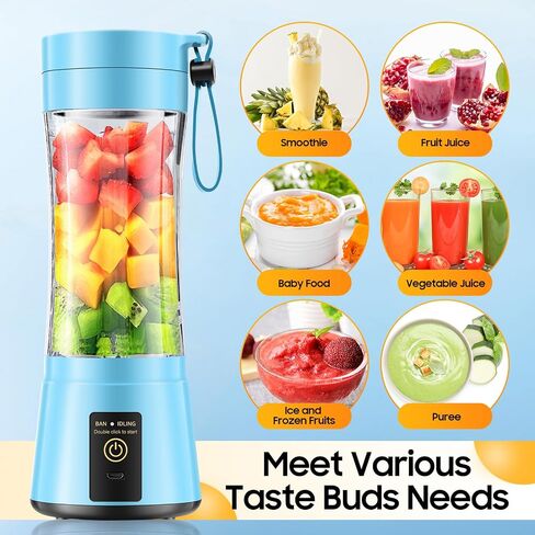 Portable Personal Size Mini Blender - Small Blender Make Smoothies & Shakes in Saudi Arabia
