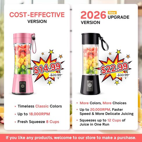 Portable Personal Size Mini Blender - Small Blender Make Smoothies & Shakes in Saudi Arabia