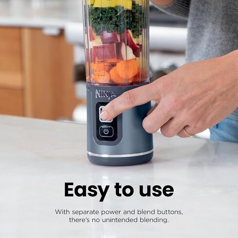 Ninja Blast Portable Blender, Cordless, 18oz. USB-C Rechargeable, Dishwasher Safe Parts, Denim Blue, BC151ND (Renewed) in Saudi Arabia