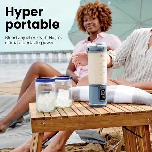 Ninja Blast Portable Blender, Cordless, 18oz. USB-C Rechargeable, Dishwasher Safe Parts, Denim Blue, BC151ND (Renewed) in Saudi Arabia