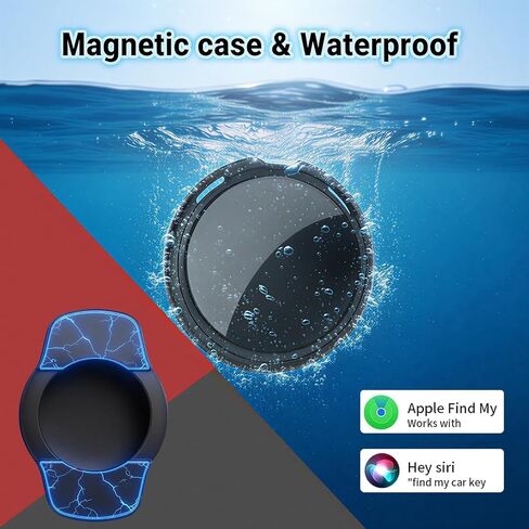 GPS Tracker for Vehicles Find My iOS Only No Monthly Fee Magnetic Case Tags | Mini Vehicle Tracker Works with Apple Find My iOS Only No Subscription No SIM Hidden Car Tracking with Magnetic Case Global in Saudi Arabia