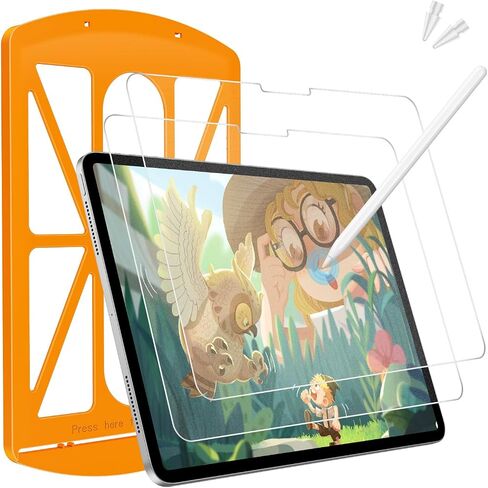 apiker 2 Pack Screen Protector for iPad Air 11 inch M4/M3/M2 | 9H Tempered Glass with Easy Installation Box, Bubble Free, Anti-Fingerprint, Scratch Resistant, Apple Pencil Support in Saudi Arabia