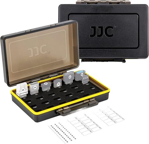 محرك فلاش JJC وحافظة بطاقة الذاكرة لـ 26 USB A/C و9 SD و18 بطاقة Micro SD | سعة كبيرة، مقاومة للماء والصدمات، هيكل ABS، فتحات إسفنجية مصبوبة، تتضمن ملصق أرقام، مناسبة للسفر in Kuwait
