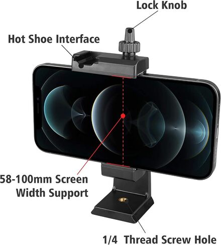 Vlogging Holder, Cell Phone Camera Handle Grip Stabilizer, Ergonomic Phone Video Stabilizer, Handheld Selfie Stick Smartphone Holder with Cold Shoe Mount for Mic/Flash Light, Wrist Strap in Saudi Arabia