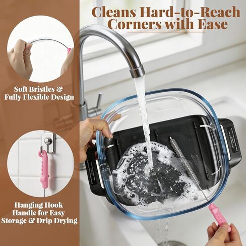 2 Pack Stainless Steel Air Fryer Rack for Ninja Crispi Air Fryer FN101 | Reusable Crisper Rack, Includes 2 Pcs Cleaning Brush, Even Heating for Crispy Food, Heat Resistant, Rust-Proof Structure in Saudi Arabia