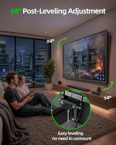 USX MOUNT UL Listed TV Wall Mount for 42"-84" TVs up to 110lbs and 8"-24" Wood Studs, TV Mount with Tilt, Swivel & Extension, Wall Mounts Bracket with Dual Articulating Arms, Max VESA 600x400mm in Kuwait