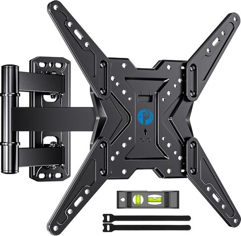 Pipishell TV Wall Mount for Most 26 32 50 55-60 inch TVs, Full Motion TV Mount with Swivel, Tilt & Extension, Single Stud Wall Mount Bracket Holds up to 77 lbs, Max VESA 400x400mm, PIMF11 in Saudi Arabia