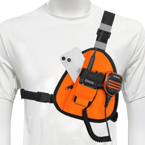 Universal Radio Chest Harness Tactical Vest(Orange) | for Baofeng,Retevis,Kenwood,Motorola Walkie Talkie Chest Harness in Saudi Arabia