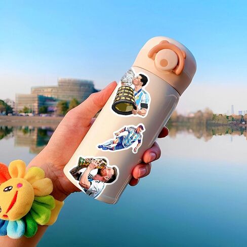 50PCS Soccer Player Messi Sticker for Fans, Vinyl Waterproof Laptop Water Bottle Stickers for Aldults Boys Girls Teens Cool Soccer Sport in Saudi Arabia