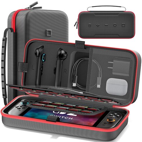 Carrying Case Compatible with Nintendo Switch 2(2025) , Portable Switch 2 Travel Carry Case Fit for Joy-Con 2 and AC Adapter, Hard Shell Protective Pouch Bag with 26 Game Cards for Game Accessories in Saudi Arabia