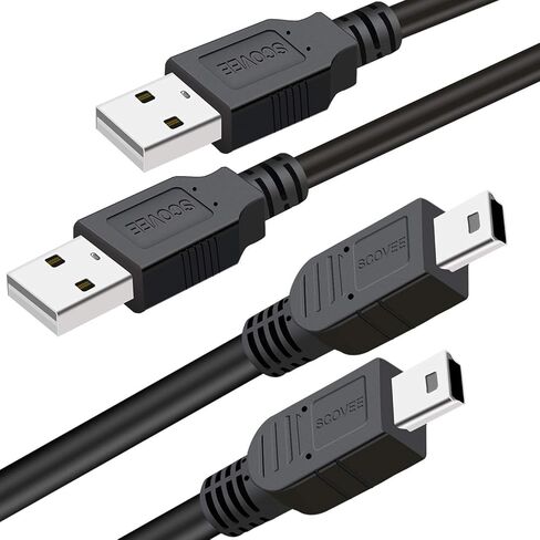 SCOVEE PS3 Controller Charger Cord, 2 Pack 10ft PS3 Charger Cable for Sony PlayStation 3 Controller DualShock 3 PS Slim PS Move Wireless Game Remote,Long Mini USB Cable Charging Data Wire in Kuwait