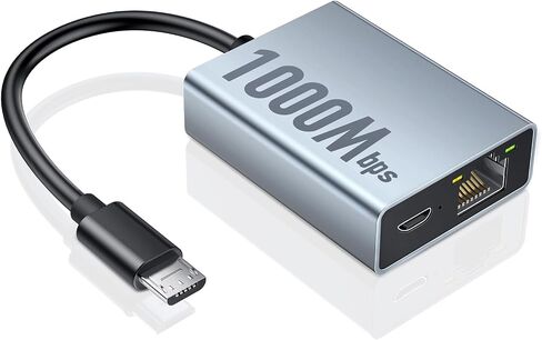 ZEXMTE 1000 Mbps Ethernet Adapter for Fire TV Stick, Micro USB to RJ45 Gigabit Ethernet Adapter Compatible with Fire TV Stick 4K/ 4K Max, Chromecast Ultra in Saudi Arabia