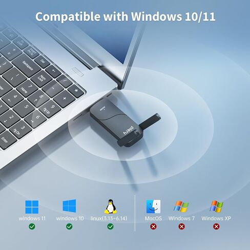 WiFi 6E USB WiFi Adapter, AX5400 Tri-Band 6GHz/5GHz/2.4GHz | Gaming USB 3.0 WiFi Dongle with High Gain Antennas for Desktop PC Laptop, Supports Windows 11/10, WPA3, OFDMA in Saudi Arabia