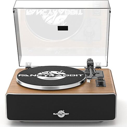 High-Fidelity Bluetooth Record Player with Speakers All-in-One Turntable for Vinyl Records Featuring AT-3600L Cartridge, Belt Drive, 2-Speed (33/45 RPM) Perfect for Music Lovers & Audiophiles | High-Fidelity Record Player With AT-3600L Cartridge, Belt Dri in Saudi Arabia