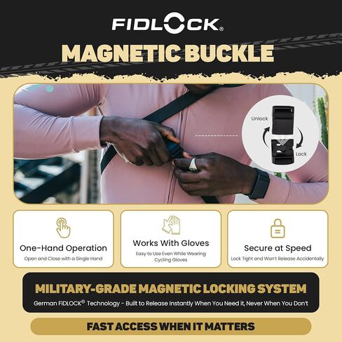 Lumiere & Co. Fidlock Magnetic Cycling 3 Point Camera Strap, Magnetic attachment for fast on and off attachment on the bike in Saudi Arabia