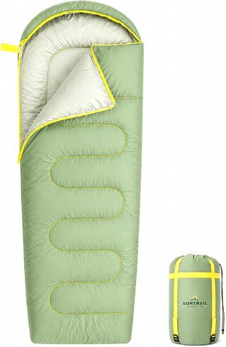 SunTrail Collective Sleeping Bag – Lightweight 32-59° Sleeping Bag for Teens & Young Adults, Mummy Style, Warm & Compact Camping Sleep Sack for Outdoor, Travel & Festivals, Portable w/Carry Bag in Saudi Arabia
