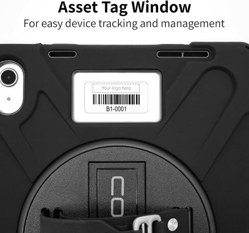 CODi Rugged iPad 11" (A16)/iPad 10.9" (10th Generation) Case with Screen Protector & Asset Tag Window | 360° Protection, Kickstand & Shoulder Strap in Saudi Arabia
