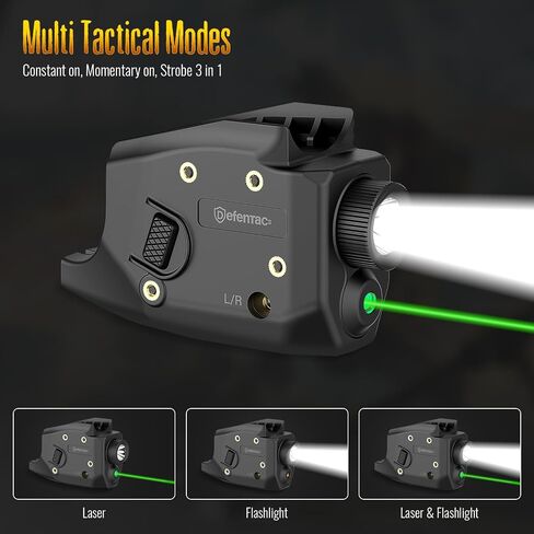 مجموعة مسدس ديفينتاك 350 لومن ليزر أخضر فاتح | ضوء المسدس متوافق مع Glock 42/43/43X/48 بدون سكة أو MOS فقط، ولا يناسب الطرز الأخرى in Kuwait